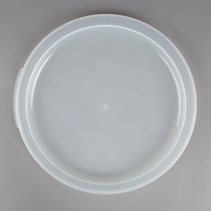 22 Qt Commercial Food Storage Container w/ Lid Set - CLEAR Round Polycarbonate, NSF for Kitchen Organization