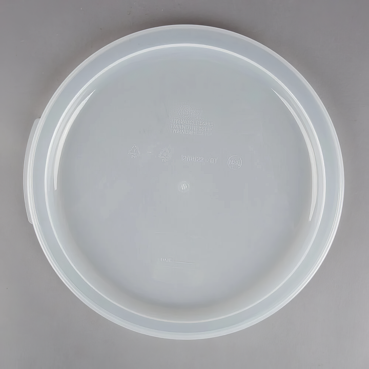 22 Qt Commercial Food Storage Container with Lid Set - TRANSLUCENT Round Polypropylene, NSF, BPA-Free for Kitchen Organization