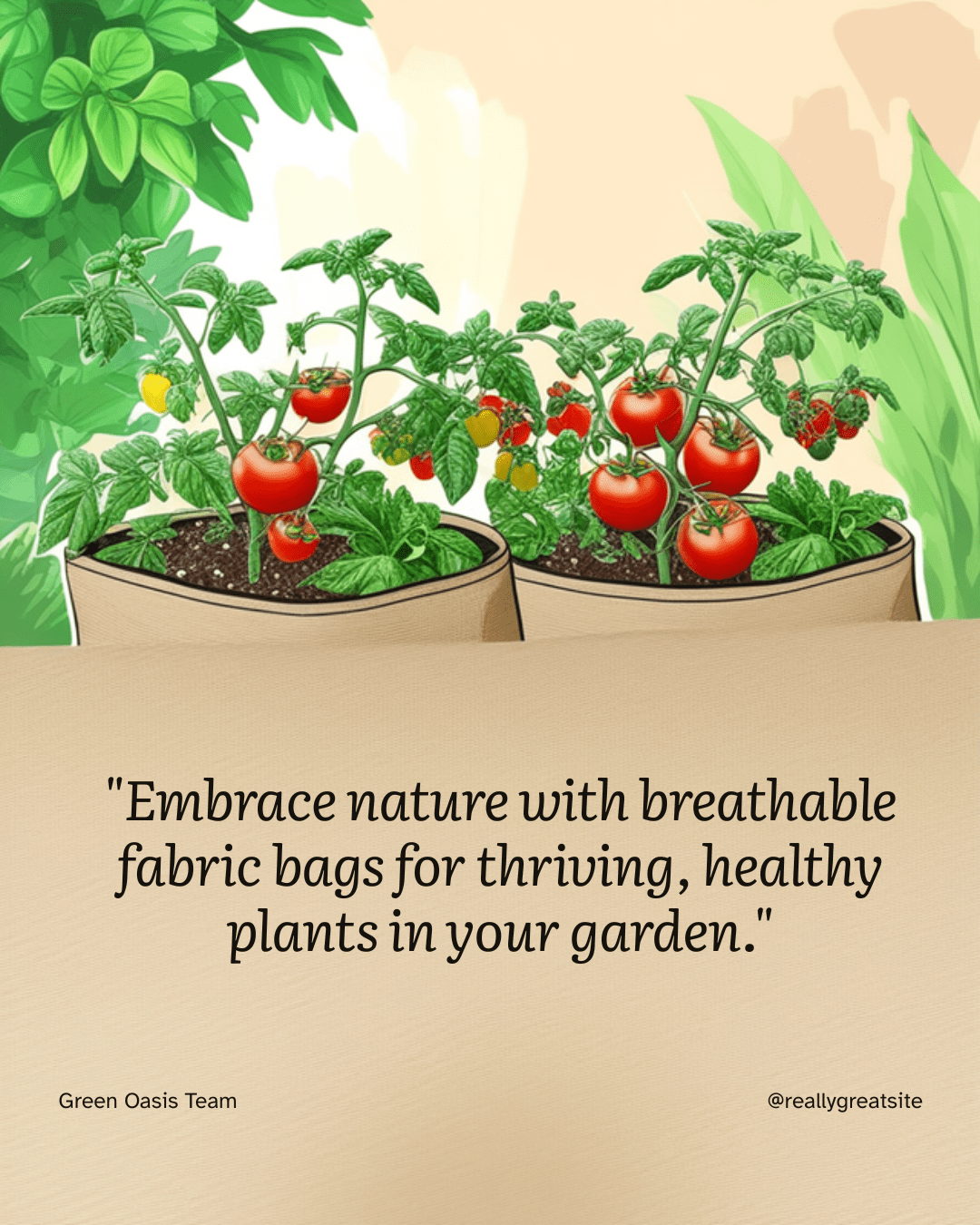 Fabric Grow Bags - Green Oasis