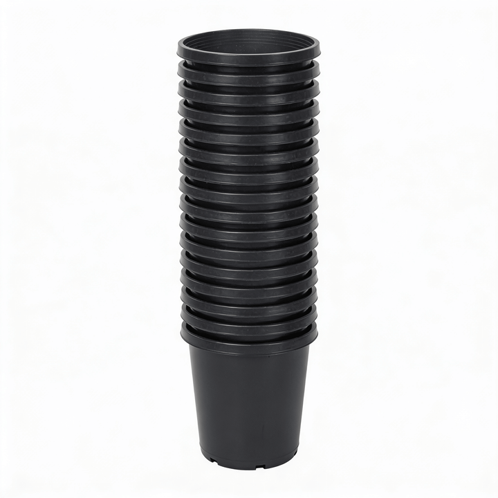15 Gallon Heavy Duty Nursery Pots – Commercial Grade Black Plastic Plant Containers - Green Oasis