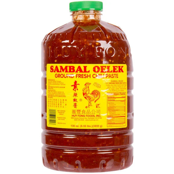 Huy Fong 8.5 lb. Sambal Oelek Fresh Ground Chili Paste - (Case of 3)
