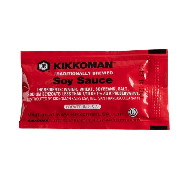 Kikkoman Soy Sauce 6 mL Packet - 500/Case