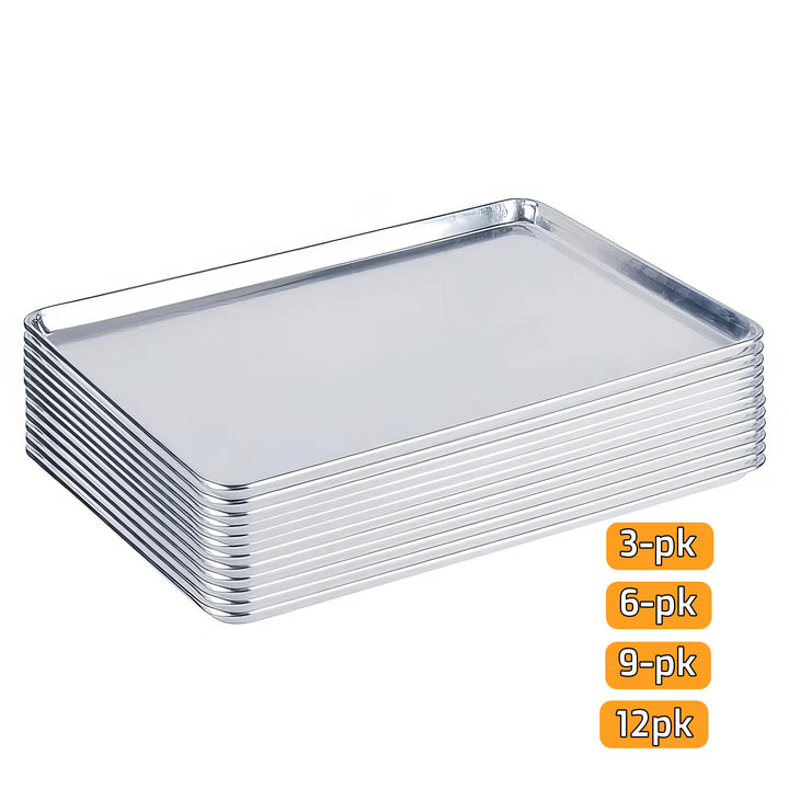 Baking Sheet Pan - ("18x26") Full Size Professional Grade Aluminum Cookie Sheet, Heavy-Duty, Restaurant Quality Sheet Pan for Large Batch Baking & Roasting