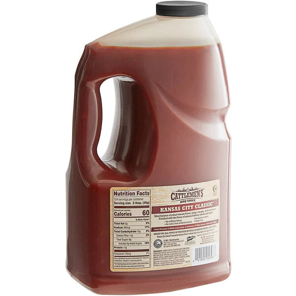 Cattlemen's 1 Gallon Kansas City Classic BBQ Sauce