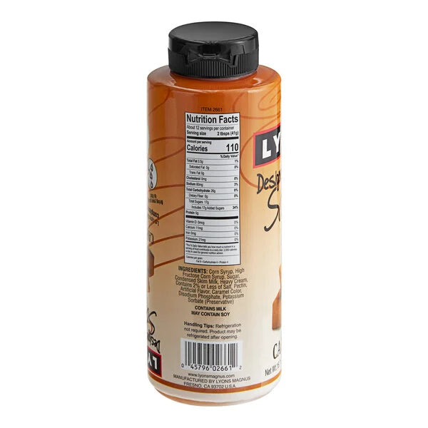 Lyons Designer Dessert Caramel Flavoring Sauce 12 fl. oz. (16.7 oz.)