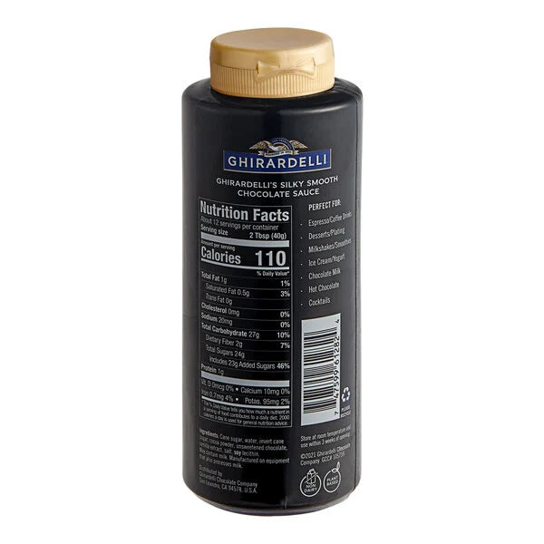 Ghirardelli Black Label Chocolate Flavoring Sauce 12 fl. oz. (16 oz.)