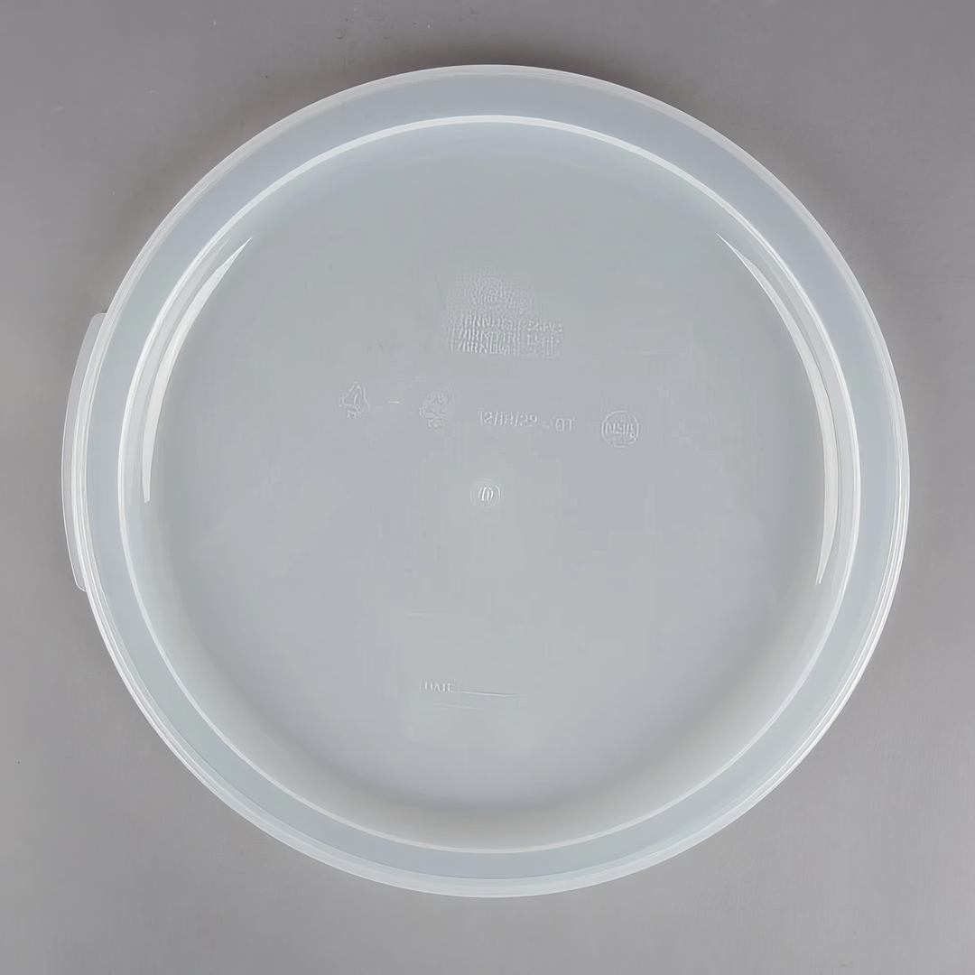 22 Qt Commercial Food Storage Container with Lid Set - TRANSLUCENT Round Polypropylene, NSF, BPA-Free for Kitchen Organization