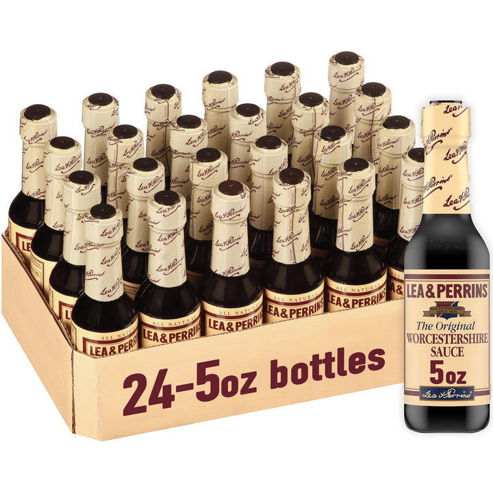 Lea & Perrins 5 fl. oz. Worcestershire Sauce Bottles - 24/Case