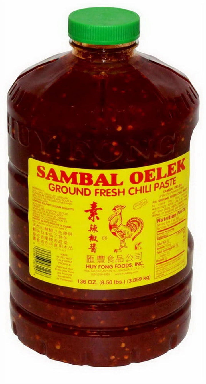 Huy Fong 8.5 lb. Sambal Oelek Fresh Ground Chili Paste - (3/Case)