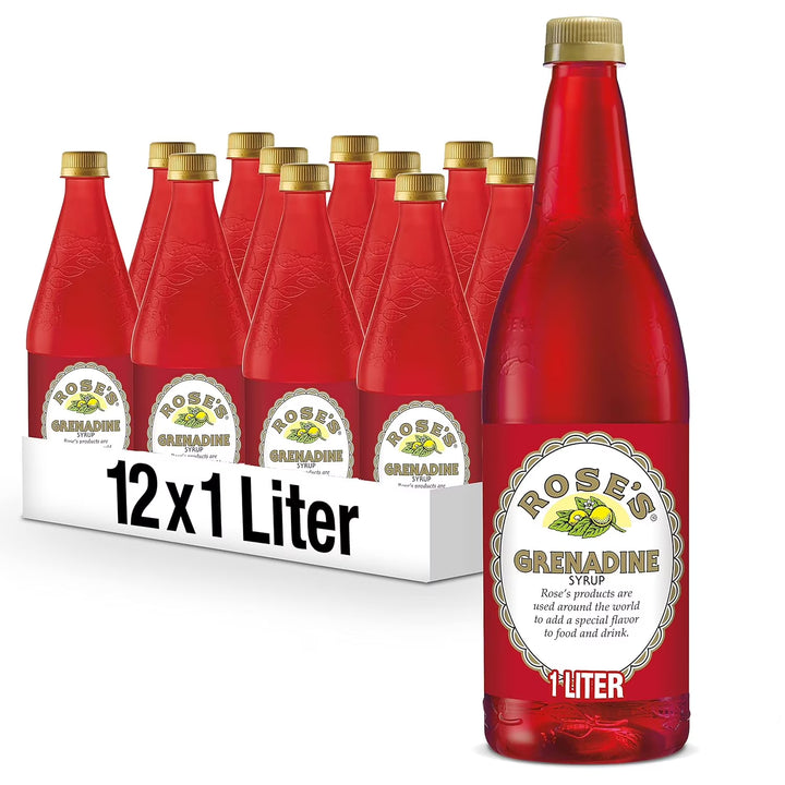 Rose's 1 Liter Grenadine Syrup - (Case of 12)