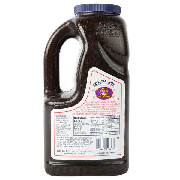 Sweet Baby Ray's 0.5 Gallon Sweet Teriyaki Wing Sauce and Glaze (Multipack)
