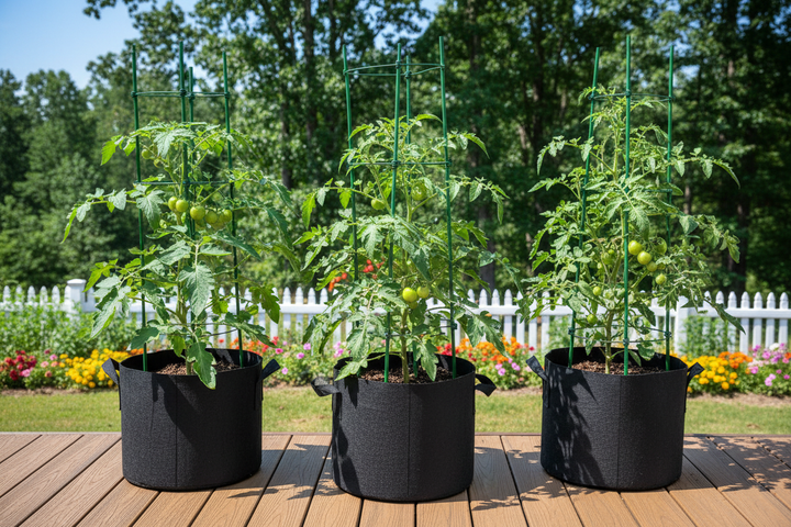 Green Oasis | 25 Gallon Fabric Grow Bags | Heavy Duty Pots with Handles for Vegetables, Fruits & Flowers - Green Oasis