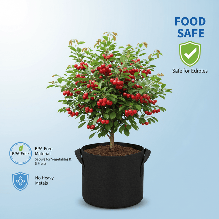 Green Oasis | 25 Gallon Fabric Grow Bags | Heavy Duty Pots with Handles for Vegetables, Fruits & Flowers - Green Oasis