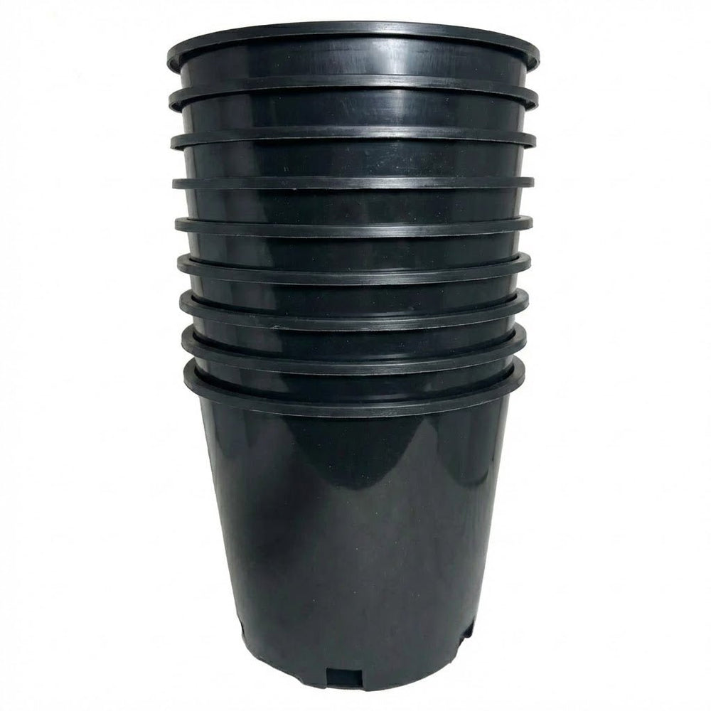 3-gallon black nursery pot side view with thick injection-molded walls