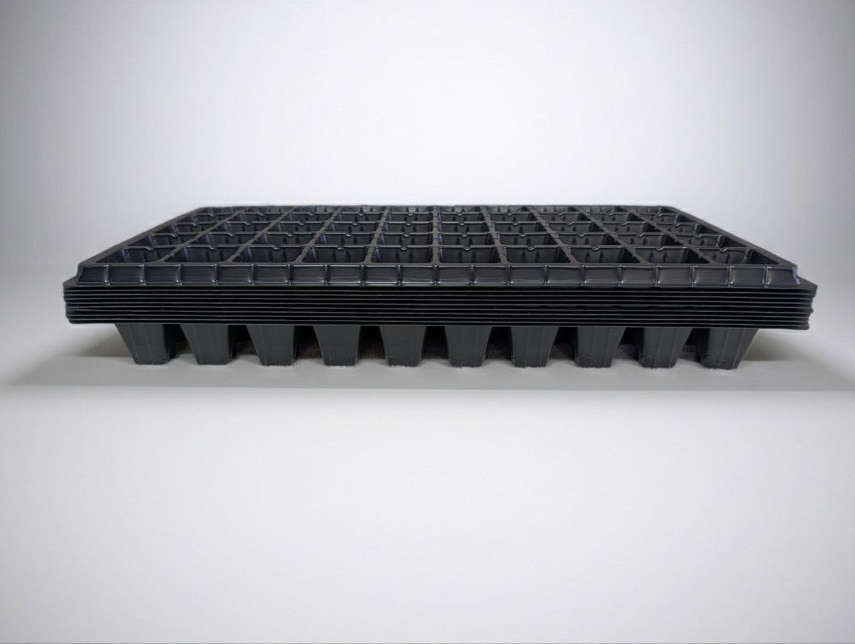 Green Oasis 50-cell seed starter tray – heavy-duty black plastic propagation insert