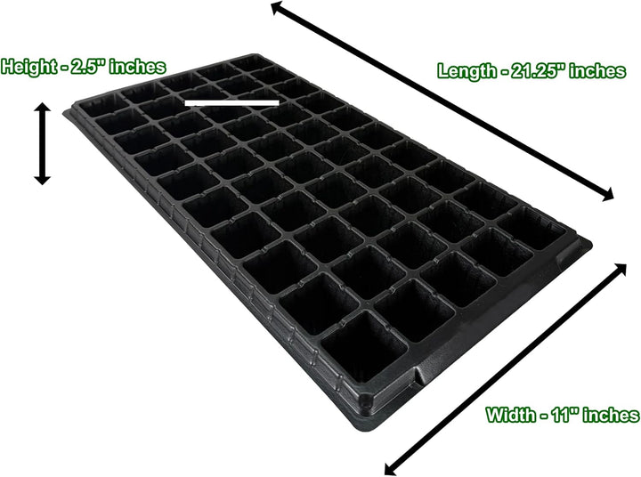 Green Oasis seed starter tray fitting inside standard 1020 flat tray