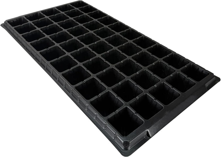 Close-up of 50-cell tray drainage holes for healthy seedling roots – Green Oasis