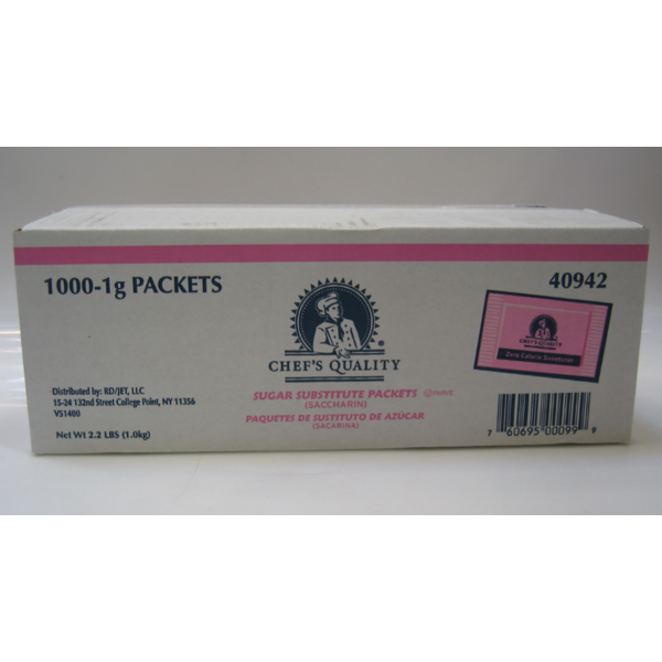 Chef's Quality - Pink Sugar Substitute Packets - 1000 ct